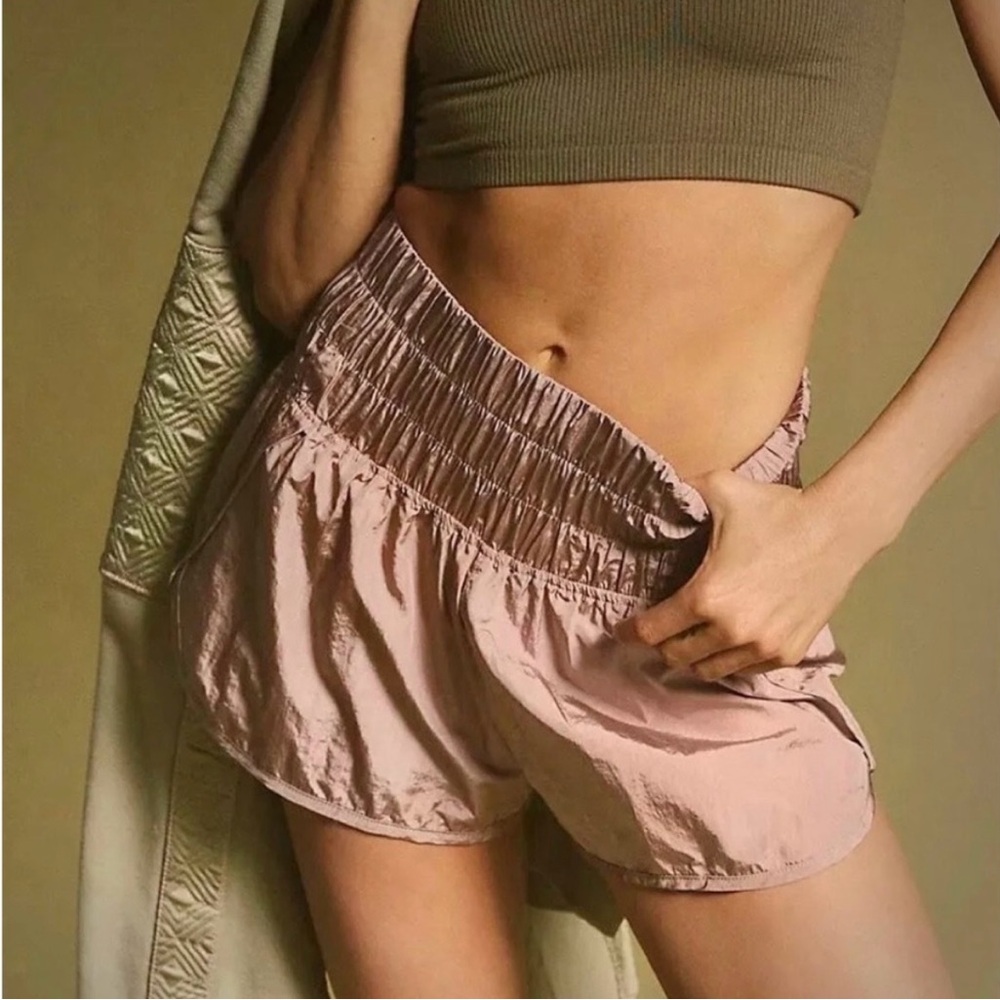 Free People the way home running shorts in Mauve/purple size M